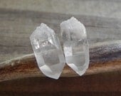 crystal point studs, crystal point earrings, mineral studs, mineral post earrings, raw crystal earrings