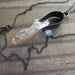 Crystal point necklace, Mystic Titanium crystal beadwork necklace, beaded crystal necklace, oxidized crystal necklace