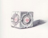 Companion Cube greeting card