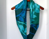 Turquoise Infinity Scarf -Marimekko Nostosilta, Cowl, Circle Scarf - Ready to Ship