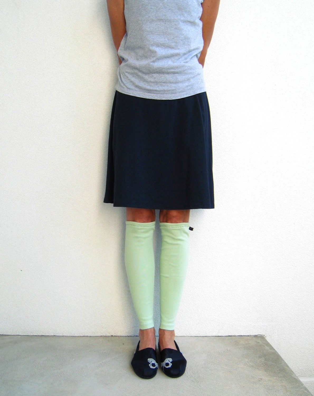 T Shirt Leg Warmers / Mint Green / Upcycled / Recycled / Teens / Girls / Fall / Winter / Cotton Stretch / Warm / Soft / Fashion / by ohzie