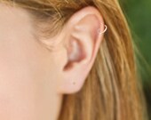 Tiny Seamless Hoop Cartilage Earring, Sterling Silver, 20 and 22 Gauge