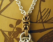 Silver Pyramid Chain Necklace