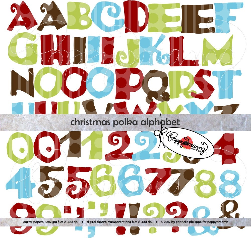 christmas alphabet clipart letters - photo #4