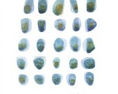 Watercolor painting Sea Glass Turquoise Abstract painting  Modern home decor
