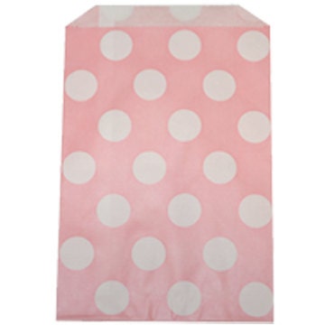 Dot Light Pink Goodie Favor Treat Bags - Qty 12 Il_570xn
