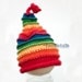 Knit Rainbow Hat, Funky Hat for Teens and Adults, Perfect Snowboarding and Skiing, Winter Holiday Gift