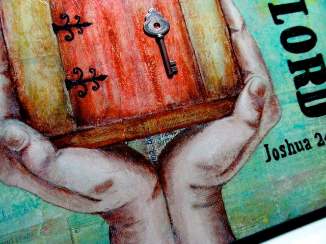 Joshua 24:15 - Personalized - Print Mounted on Wood - Mixed Media
