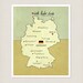 I Love You in Germany 8x10 / German Map, Giclee, Modern Baby Nursery Decor, European Travel Theme, Digital Print, Oktoberfest, Deutschland