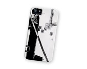 iPhone 5 case - black and white abstract painting - cell phone hard case cover - graphic geometric bold - modern