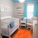 Nursery Art Nautical Beach Ocean Sea Orange Tangerine Turquoise Greek Key more colors available set of 4 each 8x10