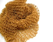 Womens Fashion Scarf, Casual and Lightweight Wrap, Hand Knit Scarf, Neutral Rust Brown Scarf, Soft Lacy Scarf, Warm and Light Accessory