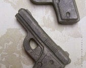 Set 2 Pistol Gun Handmade Small Novelty Glycerin Soap Scented Favors Kids Adults Fun Cool