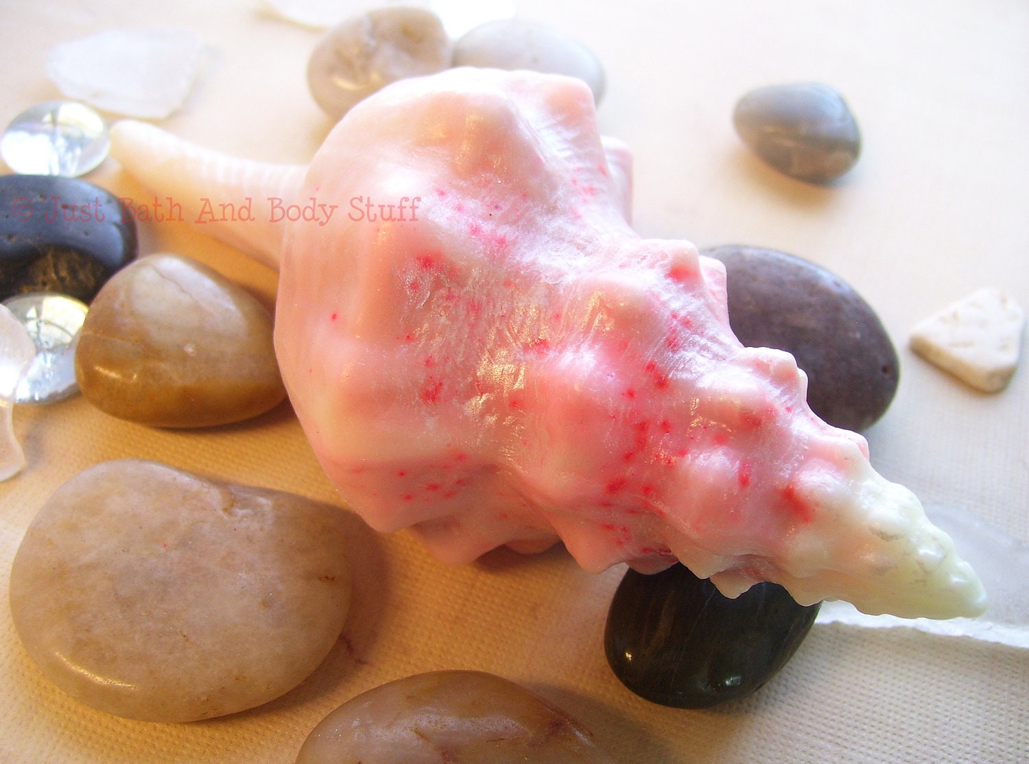 Conch Shell 3D Handmade Glycerin Soap Ocean Beach Sand Nautical Shore Bath Art Spiral Seashell