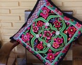 SALE 30% OFF Vintage Hmong Tribe Floor Bed Cushion Cover handmade textile CU2012-3