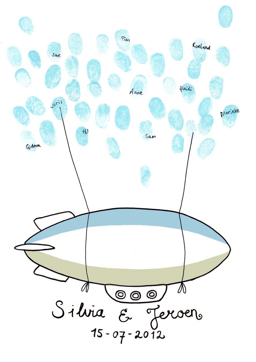 Custom Finger Print Guestbook Zeppelin