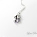 Monogram Alphabet Necklace with Cubic zirconia, Bridesmaids gift, Personalized Initial Necklace - Color Silver - Choose your Initial Letter