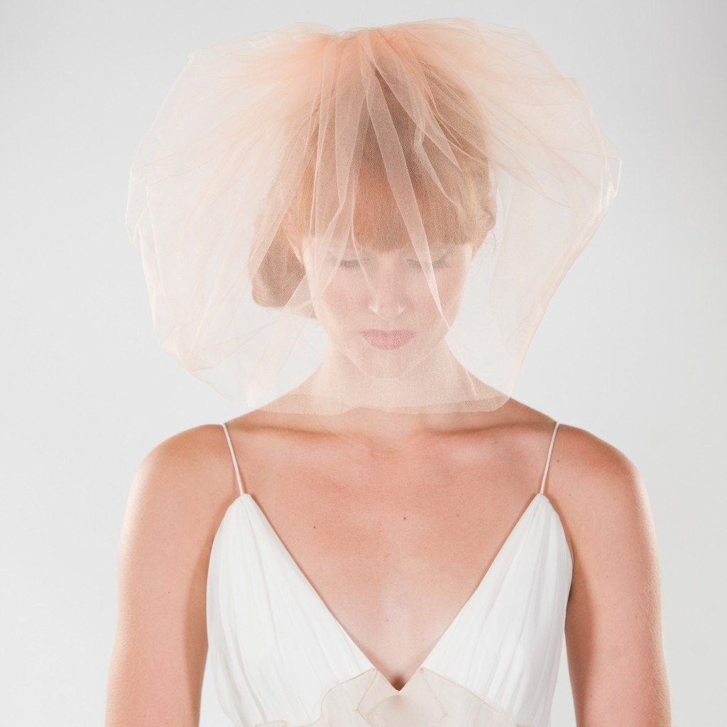 Southern Vintage Inspired Double Layer Oversize Bridal Birdcage Veil