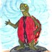 Story Turtle Original Ink and Watercolor 8.5 X 11