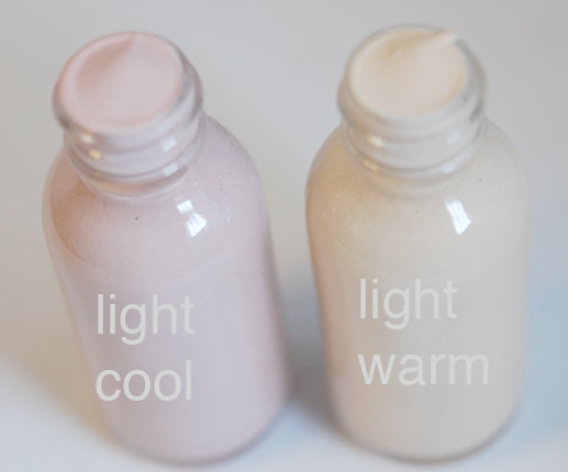 All Natural Liquid Foundation - Choose Light Warm or Light Cool - For Sensitive Skin Acne Prone Skin