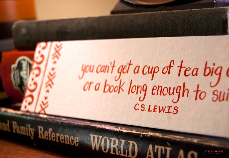 C. S. Lewis Letterpress Bookmark
