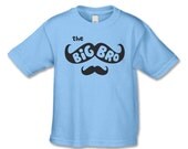 Big Brother Shirt -The Mustache Big Brother T-Shirt  ( Mustache Big Brother  6220 Black Ink )