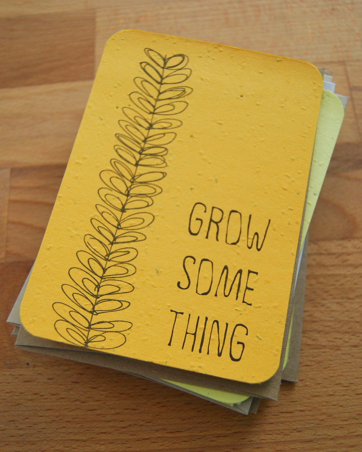 Plantable Seed Paper Greeting/Note Card, Grow Something