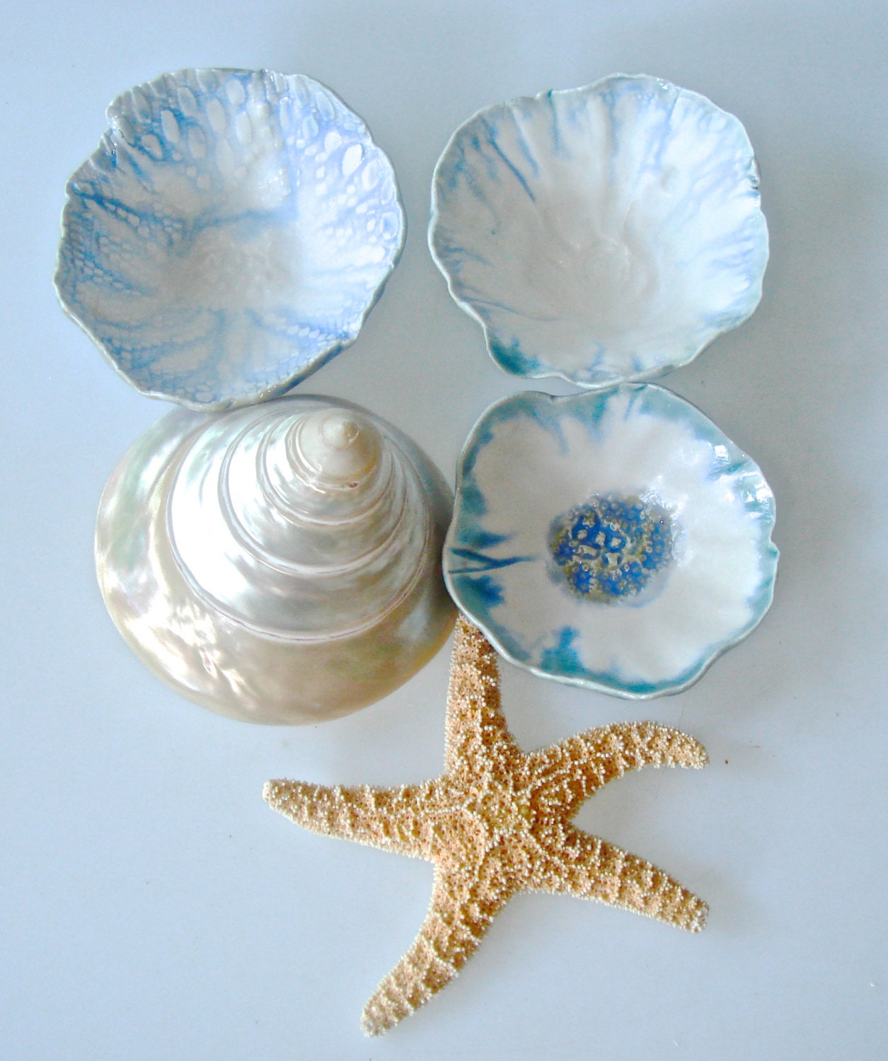 Small Bowl Set, Salt bowl, prep bowls, foodie gift, pinch pots, ring dish, ocean bowls in celadon, peacock blue, salt cellars