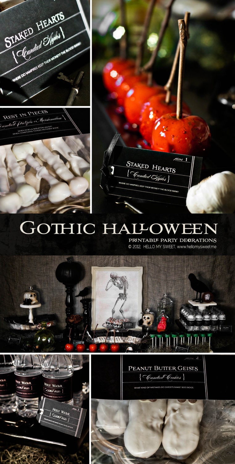 Gothic Halloween Party - Print Your Own Decorations