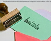 Made by Hand or Handmade Stamp for your Business Products, Scrap Book or Note Cards by Yellow Heart Art