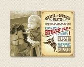 custom birthday party invitation - cowboy and cowgirl (more design choices)