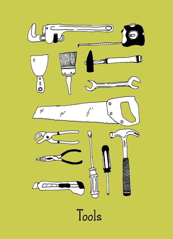 Tools Illustration 8.5 x 11