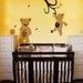 Teddy Bear Wall Stencils for Painting Bears in Baby Room Walls