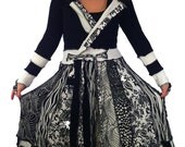 TUTORIAL Black and white surprise Elf hoodie sweater coat by Hope Floats Upcycled