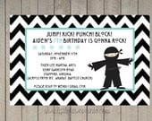 Ninja / Karate Birthday invitations