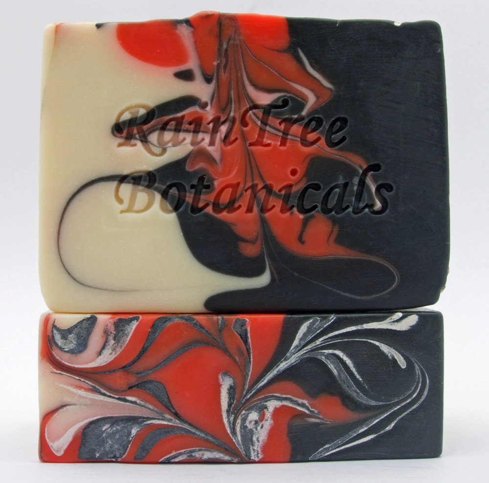 The Red and The Black Luxury Artisan Cold Process Soap with Olive and Avocado Oil