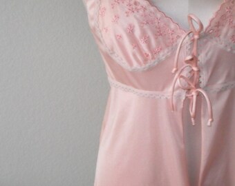 Vintage Camisole Peach Size Small Nightie by Emily Dare