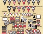 Mustache Bash Decorations- Printable Mustache Birthday Party Decorations-Little Man Birthday Party PDF/JPEG Il_170x135