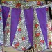 Vintage Tulip Apron Purple Red Spring Flowers Retro Kitchen