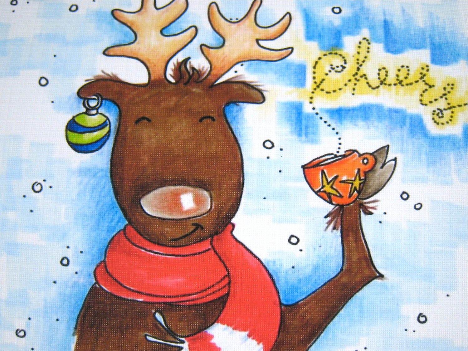 Funny Christmas Card, Moose Holiday Card - Vamoose
