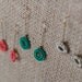 Kachin Earrings (Dainty Dangle Hoops in Coral, Jade or White Gold, by Nang)