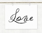 Love Typography with Digital Watercolor