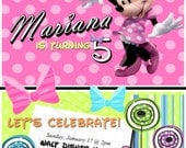 Disney Minnie Mouse - Personalized Birthday Party Invitation
