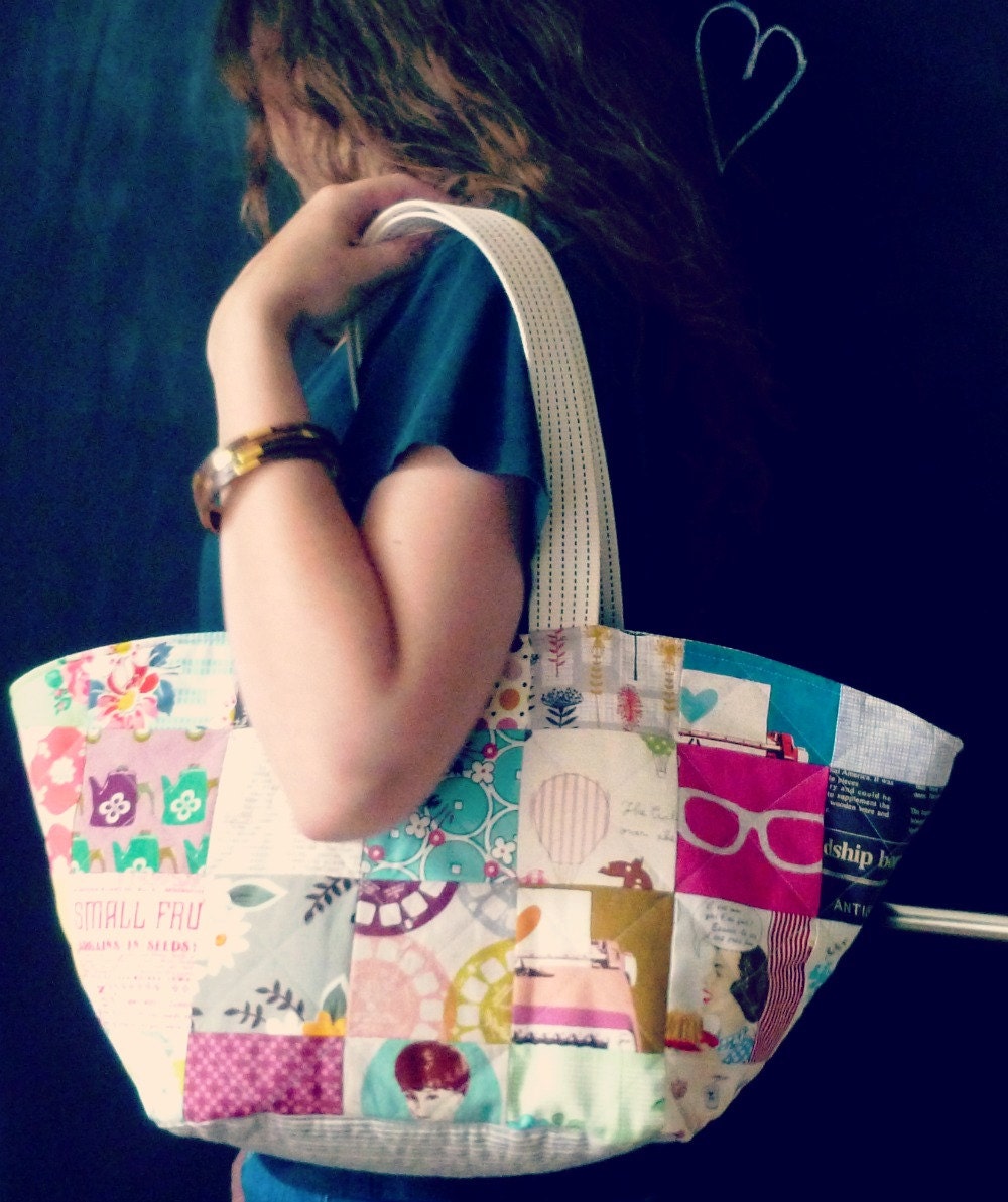 Patchwork bag, quilted bag, zakka
