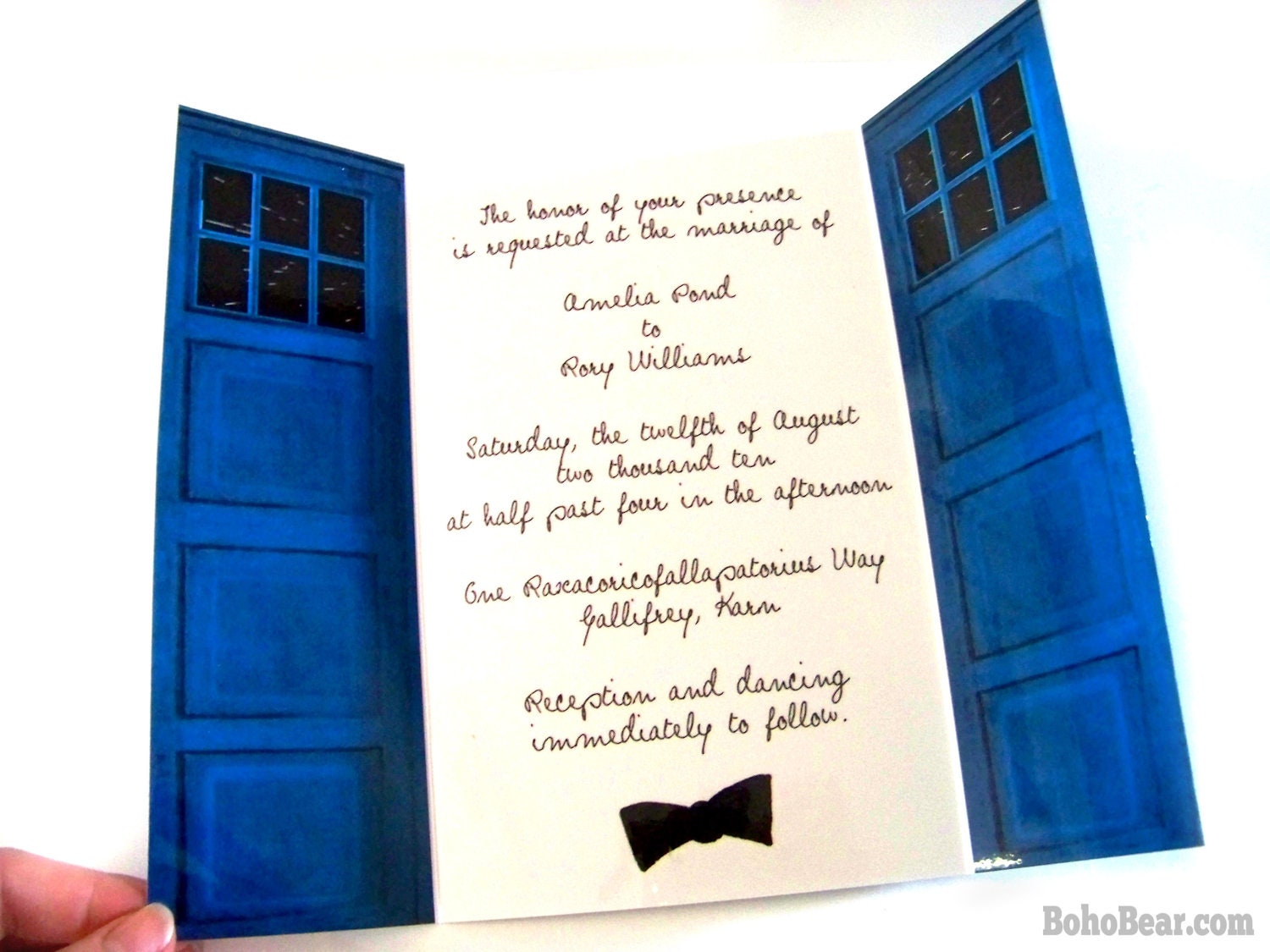 Custom Printable Wedding Invitations Police Box Cards, DIY Brides