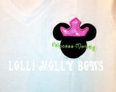 Minnie Mouse Princess Mommy Custom Embroidered TShirt, Disney Princess, Women's Disney Shirt, Family Disney Shirt, Custom Minnie Mouse Shirt