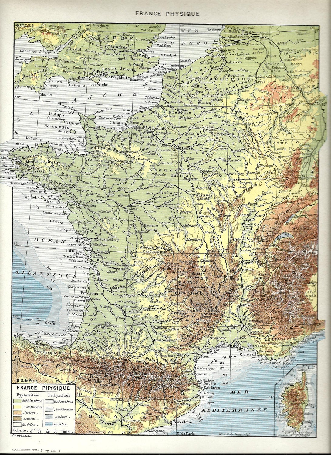 French Physical Map