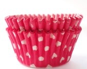50 Pink Heart Cupcake Liners Pink with White Heart Baking Cups Il_170x135