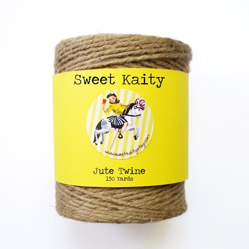 Natural Jute Twine Spool 130 Yards - Gift Wrap - Packaging - Rustic Wedding Decor - Eco Friendly Il_570xn
