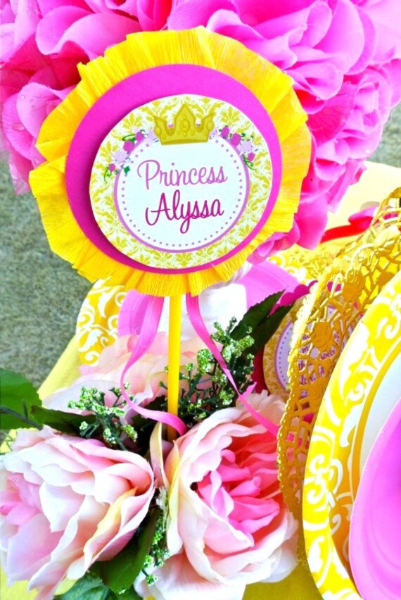 4" Party Bursts - BEAUTY and the BEAST Inspired - Princess Birthday - Shower - Girl Party - Belle - Centerpiece Il_570xn